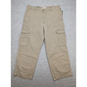 Y2K Mossimo Cargo Supply Pants Relaxed Fit Vintage Khaki Size 40x30 Deadstock‎